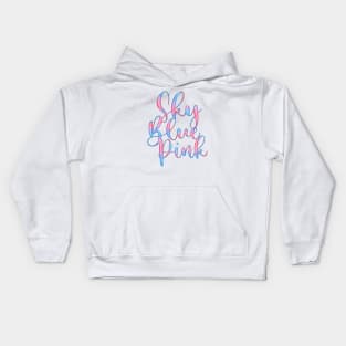 Sky Blue Pink Kids Hoodie